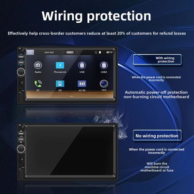 Creatall 7-Inch HD Large Screen Car Radio Central Control MP5 BT Player with CarPlay USB Support WAV MP3 APE AAC FLAC Portable