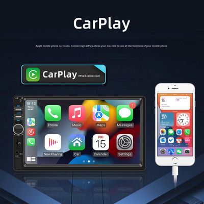 Creatall 7-Inch HD Large Screen Car Radio Central Control MP5 BT Player with CarPlay USB Support WAV MP3 APE AAC FLAC Portable