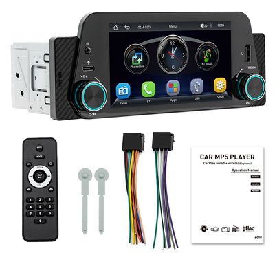 Creatall تک سیلندر 5 اینچی هوشمند برای پخش کننده MP5 خودرو با بلوتوث، CarPlay/Auto ناوبری داشبورد، اتصال معکوس