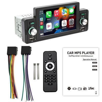 Creatall 5 اینچ ماشین MP5 پلیر برای بلوتوث معکوس دوربین سیم دار / بی سیم CarPlay پشتیبانی WAV MP3 APE فرمت های صوتی USB