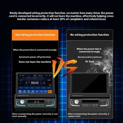 Creatall 7-اینچ صفحه کشویی همه در یک CarPlay بی سیم هوشمند برای بلوتوث دوربین معکوس در ماشین MP5 پخش کننده