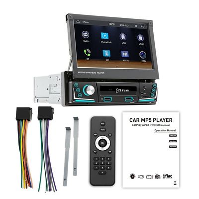 Creatall 7-اینچ صفحه کشویی همه در یک CarPlay بی سیم هوشمند برای بلوتوث دوربین معکوس در ماشین MP5 پخش کننده
