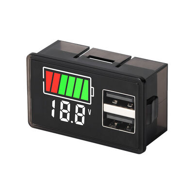 JX-4829 Dual-USB & Type-C Quick-Charge Power Meter with Voltage Display