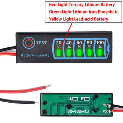 3-Series Ternary LED Voltage Level Indicator Meter New Electronic Components for Displaying Lithium Iron Phosphate Lead-Acid