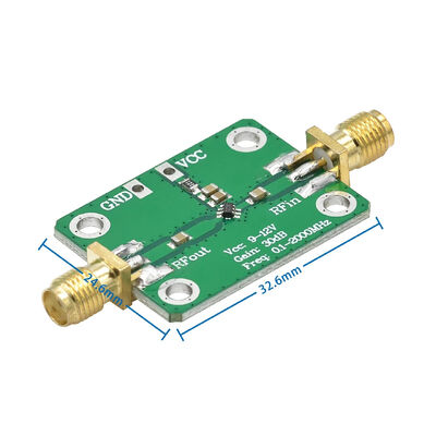 RF Broadband Low Noise Amplifier Medium Power LNA 9-12V DC  (0.1-2000MHz Gain 30dB)