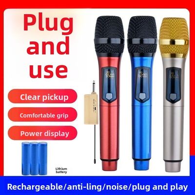 High Fidelity Handheld Microphone Rechargeable Wireless U-Disk Karaoke Cardioid C Flagship Edition for Home Use