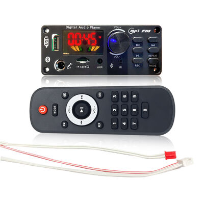 12V 2*50W Digital Power Amplifier Module Panel BT Speaker Microphone Recording Radio Stylish Card Voice Recorder MP3 Player