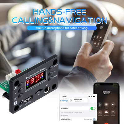 5V-12V  5.0 Audio Decoder Board Audio Module USB FM Radio Lossless DIY Mini Digital MP3 Player Radio Microphone Board