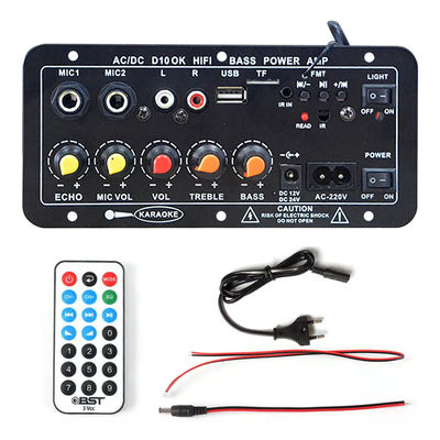 D10 BT Amplifier Audio Board با 200W حداکثر قدرت بلوتوث 5.0 و ورودی میکروفون دوگانه برای کاراکه