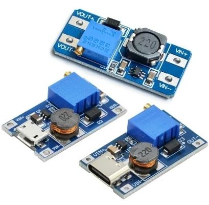 Creatall MT3608 ماژول تقویت DC-DC 2A تخته تقویت ولتاژ ورودی 2-24V ولتاژ خروجی 30V
