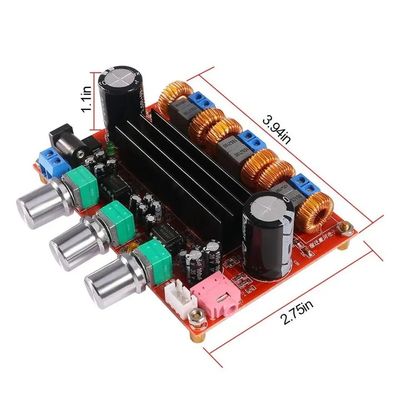 TPA3116D2 ماژول صوتی 2.1 کانال کلاس D برد تقویت کننده قدرت با قدرت خروجی 200 ولت و ولتاژ گسترده DC12-24V