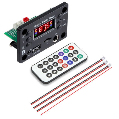 5V-12V  5.0 Audio Decoder Board Audio Module USB FM Radio Lossless DIY Mini Digital MP3 Player Radio Microphone Board